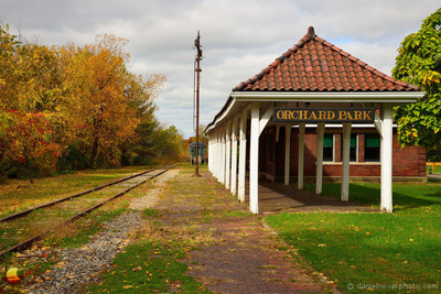 Fall Colors by the Train Depot, Orchard Park, - Buffalo, NY