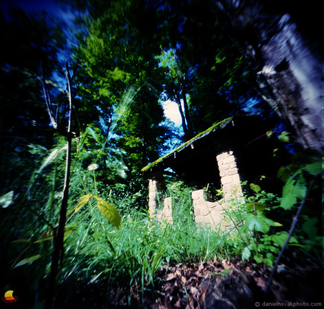 The Lost Well House One, Pinhole Photography, Chestnut Ridge Park, Orchard Park, NY. terraPIN ACME 3-d printed camera, Kodak Ektachrome E100 reversal film, Unicolor E-6 KIT.