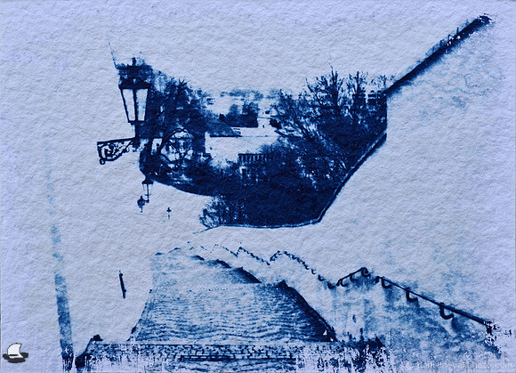 Old Castle Stairs, Shizen Cyanotype
