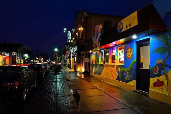 Blue Hour Rain at Hamburg's Cyote Cafe