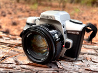 Minolta Maxxum 5, 35mm auto-focus film camera, AF 50mm f/1.4