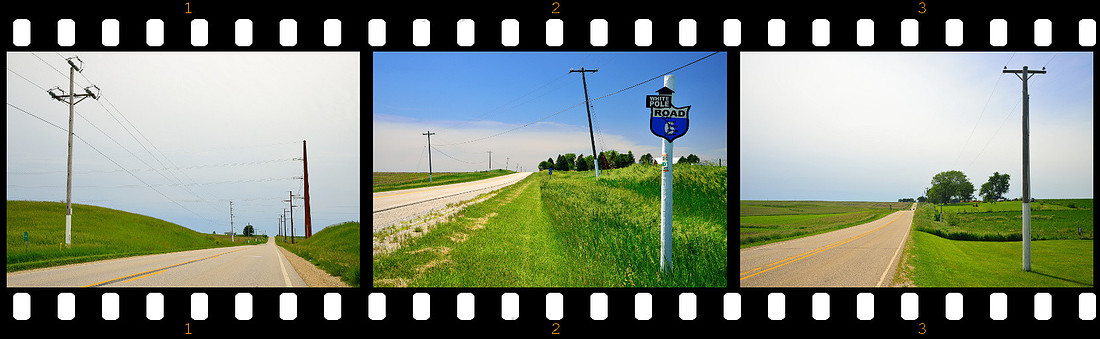 White Pole Road, Iowa, the history of the highway system and the towns of Adair, Casey, Menlo, Stuart and Dexter. Remember Bonnie and Clyde or Jessie James?