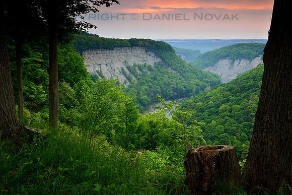 Daybreak at Big Bend of Letchworth, Letchworth State Park, Castile, New York (NY)