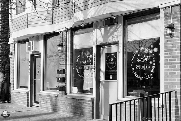 B-L Studio, Orchard Park, NY. Photographed with a 35mm Pentax Spotmatic F on Ilford XP2 black and white film.