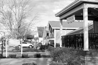 Gingersnap Patisserie, Orchard Park, NY. Photographed with a 35mm Pentax Spotmatic F on Ilford XP2 black and white film.