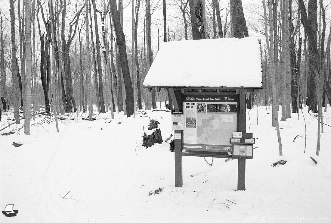 Info Board, Winter Reinstein Woods, Depew, NY