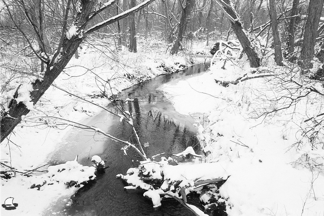 Entrance Creek, West, Birdsong Park in Winter, Orchard Park, NY
