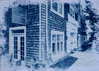 Harbor House Hotel, Rough Texture Cyanotype, Batch 29. Niagara-on-the-Lake, Ontario, Canada.