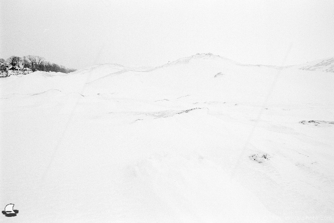 Ice & Snow Mound Ridge, Frozen Lake Erie, Hamburg Beach, NY.
