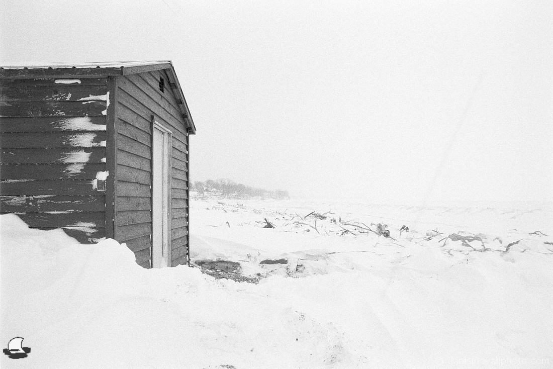 Winter Shelter, Hamburg Beach in Winter, NY