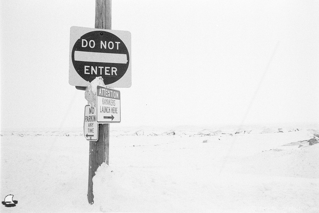 Kayakers Launch Here, Hamburg Beach in Winter, NY