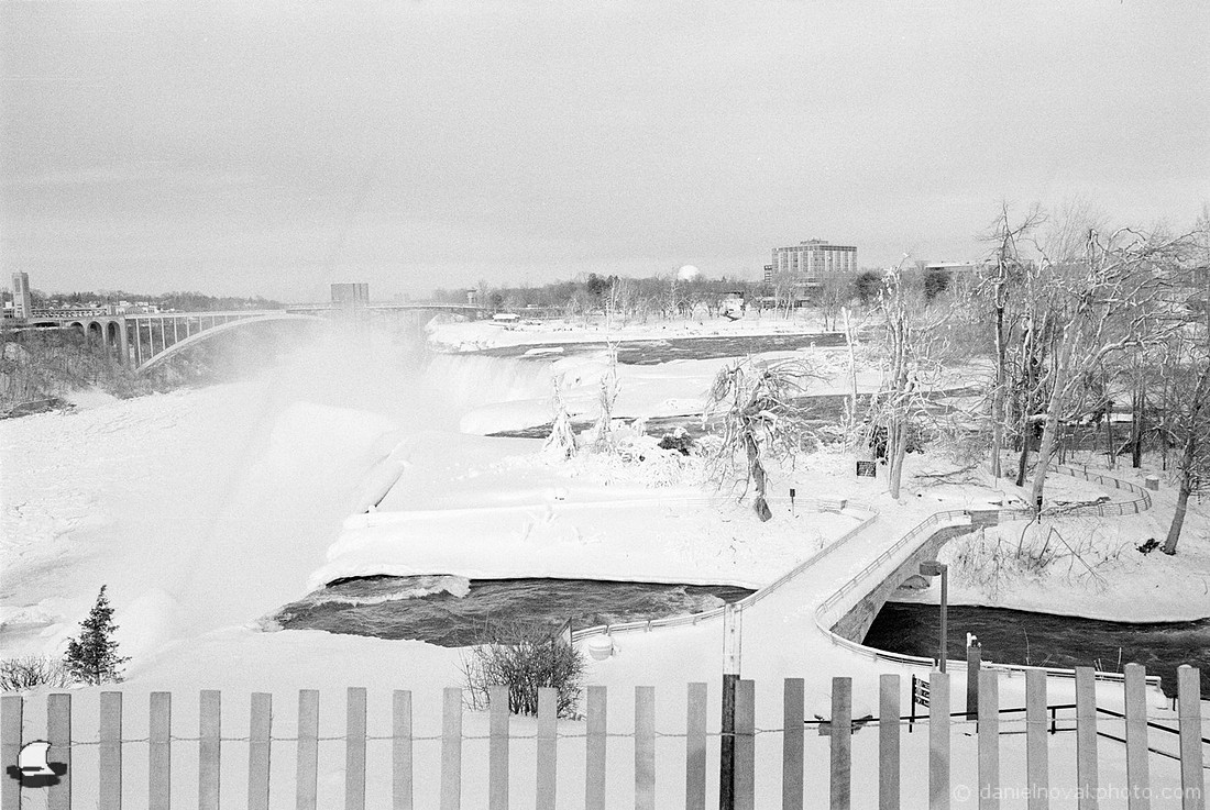 Luna Island in White Coat, Winter at Niagara Falls
