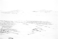 Shoreline Ice & Snow Mounds, Hamburg Beach and Frozen Lake Erie in Winter. Vintage 35mm Asahi Pentax Spotmatic F, Ultrafine Xtreme UFX400 black and white negative film, D-23. developer.
