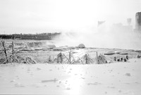 Trees in Hibernation, Niagara Falls in Winter. Vintage 35mm Asahi Pentax Spotmatic F, Ultrafine Xtreme UFX400 black and white negative film, Rollei Supergrain developer.