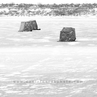 Winter sports and leisure. Ice Fishing the Buffalo Waterfront and Outer Harbor.