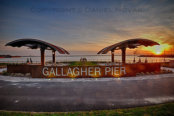 Gallagher Pier under Summer Sunset, Outer Harbor, Waterfront, Buffalo, New York (NY).