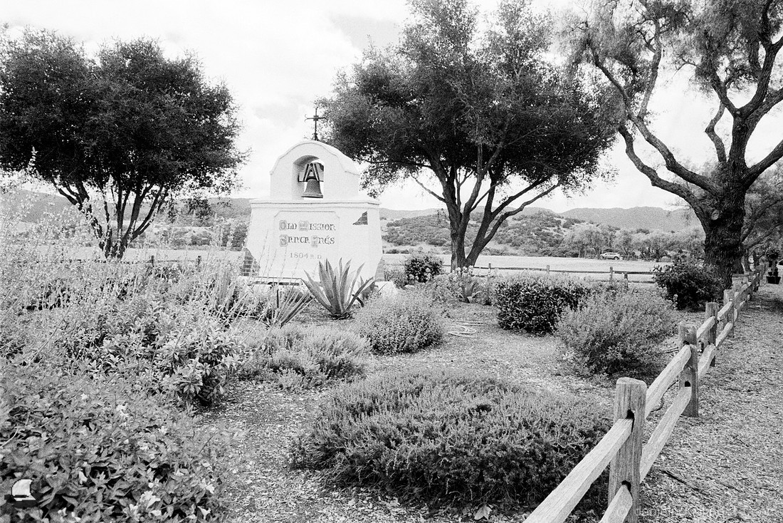 Fenced Garden at Santa Ines Mission, Solvang, California