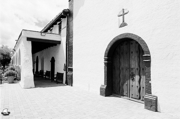 Chapel & Colonnade, Santa Ines Mission, Solvang, California