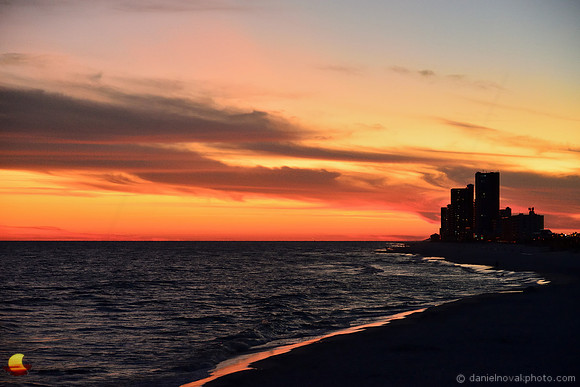 Sunset Colors over Gulf Shores Beach