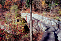 Above Sackett Foot Bridge, Ithaca, NY. Photographed with a vintage 35mm Minolta Maxxum 5 camera on Kodak Colorplus 200 color negative film. Developed in C-41.