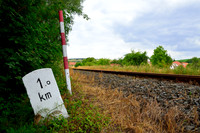 1.0 km Railroad Marker, Southern Moravia, Czech Republic, Europe