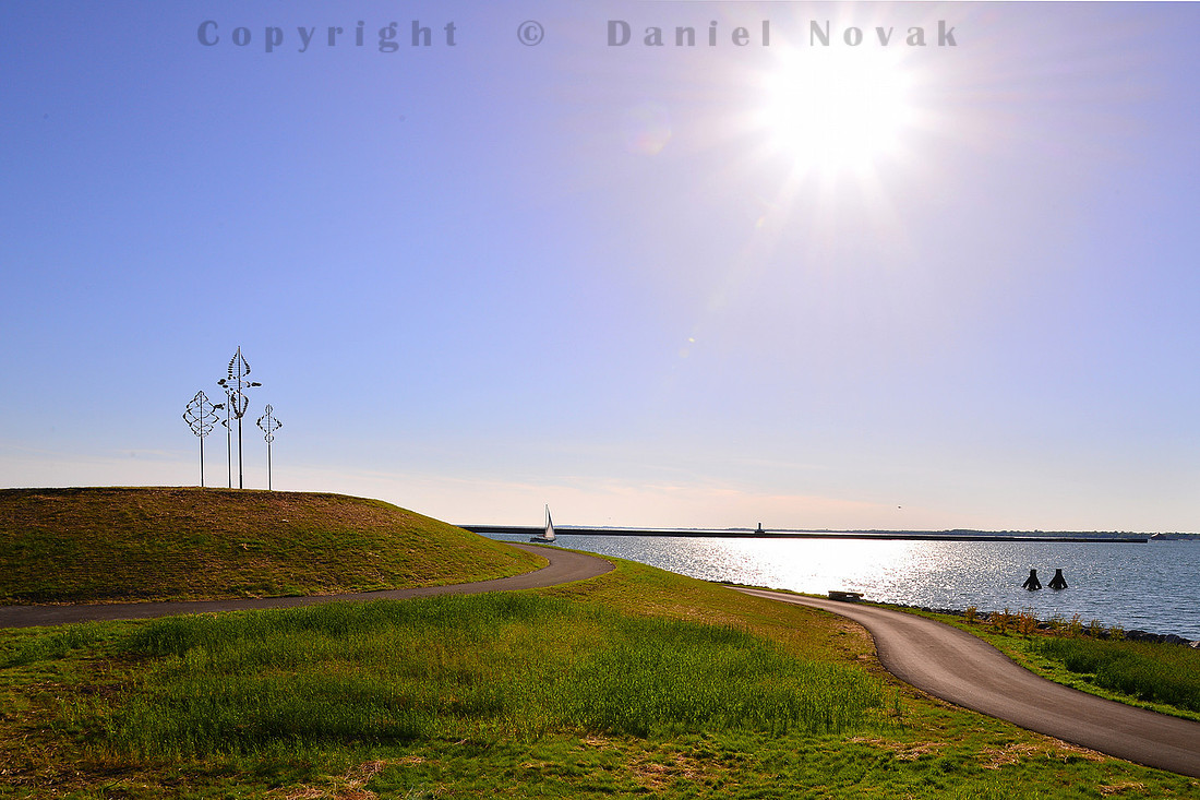 Approaching sunset at Wind Sculpture Park on Buffalo