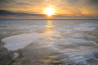Frozen Sunset, Lake Erie, Buffalo, NY