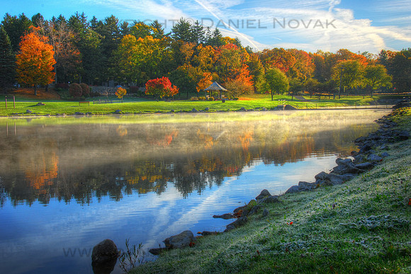 Autumn Sunrise at Green Lake, Orchard Park, NY.