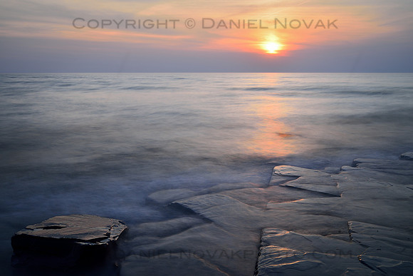All Quiet on Lake Erie, a peaceful sunset at Sturgeon Point, Derby, New York (NY)