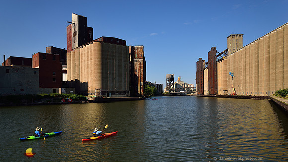 Kayaking the Elevator Alley, Buffalo, NY