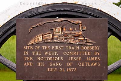 Jesse James, World’s First Robbery of a Moving Train, Adair, Iowa (IA).