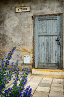 Nemotice Train Station Storage Shed and Flowers, Czech Republic