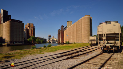 Elevators and Trains, Standard Grain Elevator, Buffalo River, Buffalo, NY