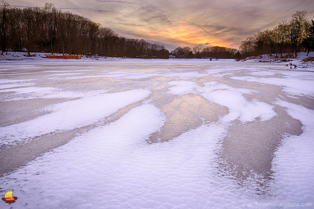 Winter Colors of frozen Green Lake, Yates Park, Orchard Park, NY