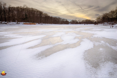 Winter Snow and Ice on Green Lake, Yates Park, Orchard Park, NY