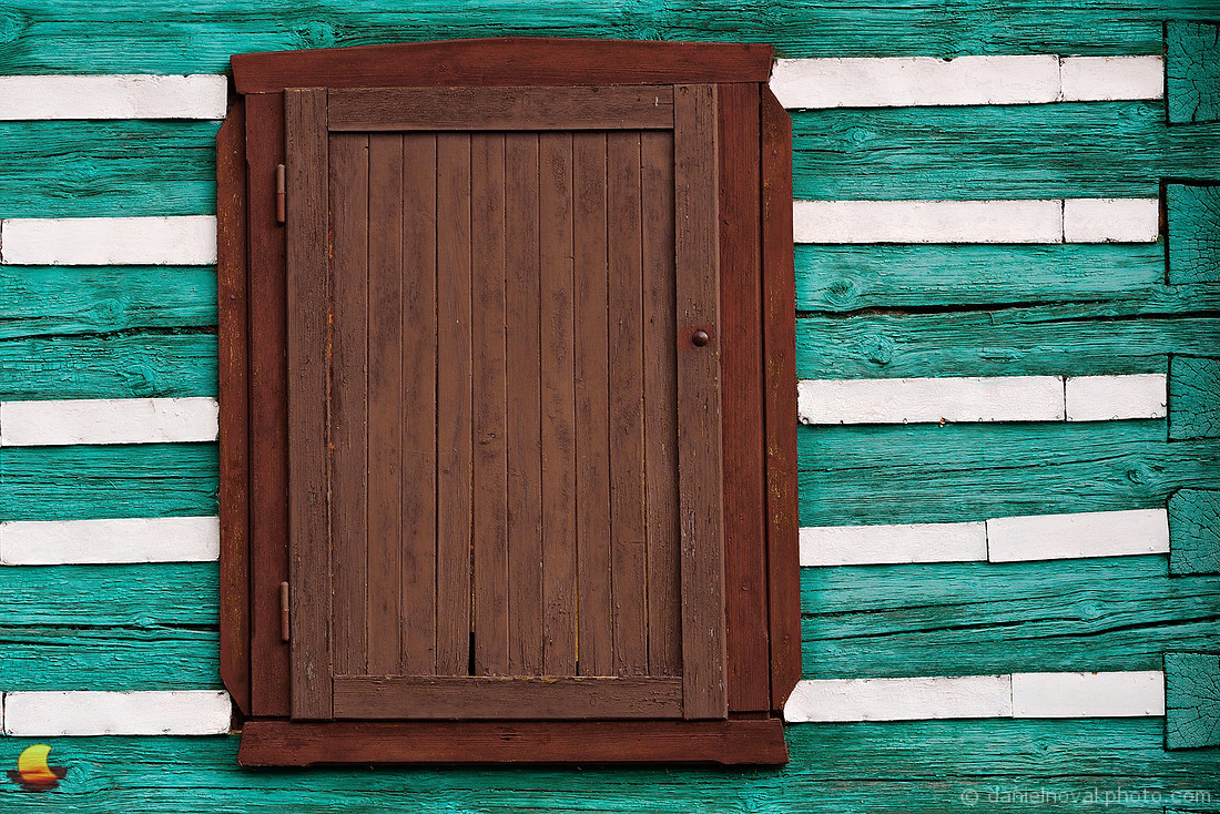 Closed Shutter of a Traditional Czech Cottage, Czech Republic