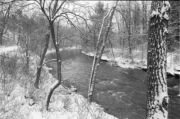 Eighteen Mile Creek Bend in Winter, Hamburg, NY on Film