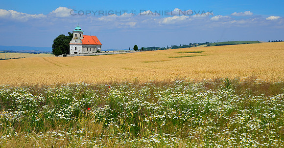Kostel sv. Jakuba - St. Jacob Church between Roštín and Cetechovice on Route 432, Moravia,  Czech Republic