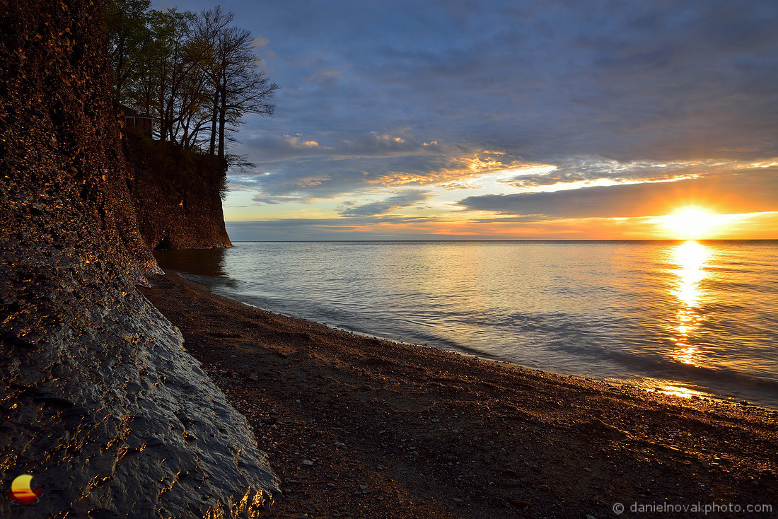 Quiet Sunset over Lake Erie, Hamburg Beach, Hamburg, NY