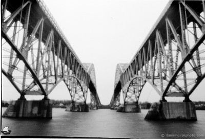 Bridge Symmetry, South Grand Island Bridge, Buffalo, NY, 2017 Worldwide Pinhole Photography Day