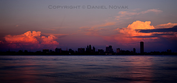 Dark Drama over Buffalo Skyline and Niagara RIver