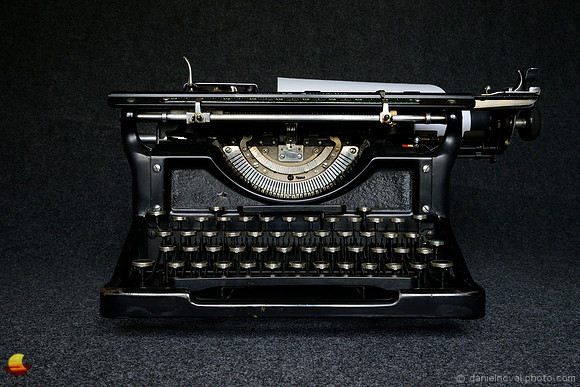In Front Of A Typewriter