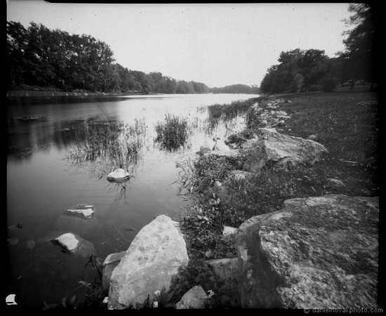 Green Lake, Lensless 4x5 Pinhole Camera, Ilford Paper