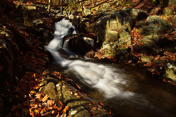 Waterfall in Fall, hiking the Shenandoah National Park