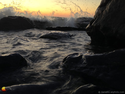 iPhone Sunset Action, Lake Erie at Sturgeon Point near Buffalo, New York (NY)