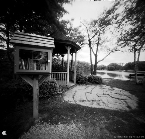 Little Free Library, Black and White Pinhole Film Photography, terraPIN ACME, Kodak T-Max 100
