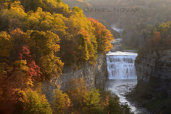 Gorge of Colors, Letchworth State Park's Middle Falls in the Colorful Fall Season
