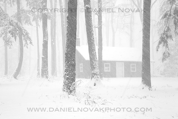 Cottage in Snow, Chestnut Ridge Park, Orchard Park, NY (near Buffalo)
