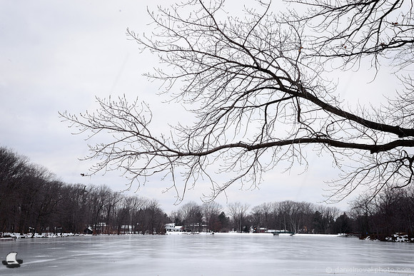 Over Frozen Green Lake