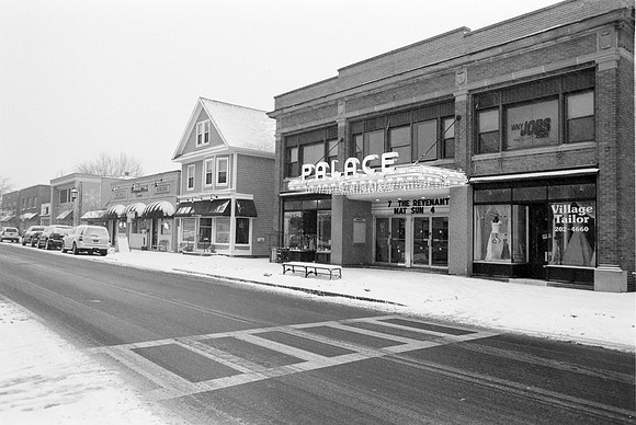 Palace Theatre Decorated for Winter